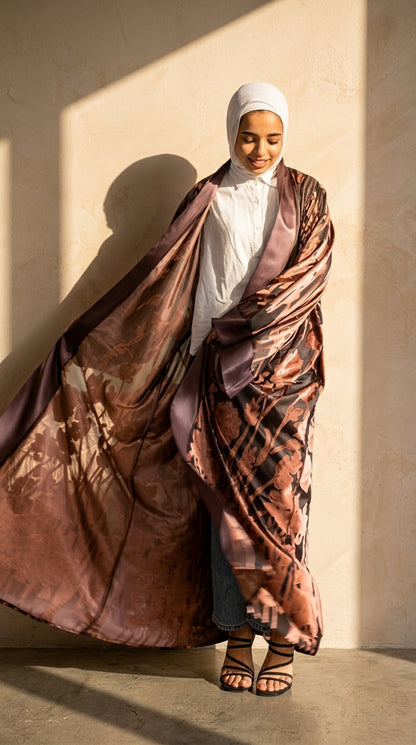 The Embossed Velvet & Satin Kimono
