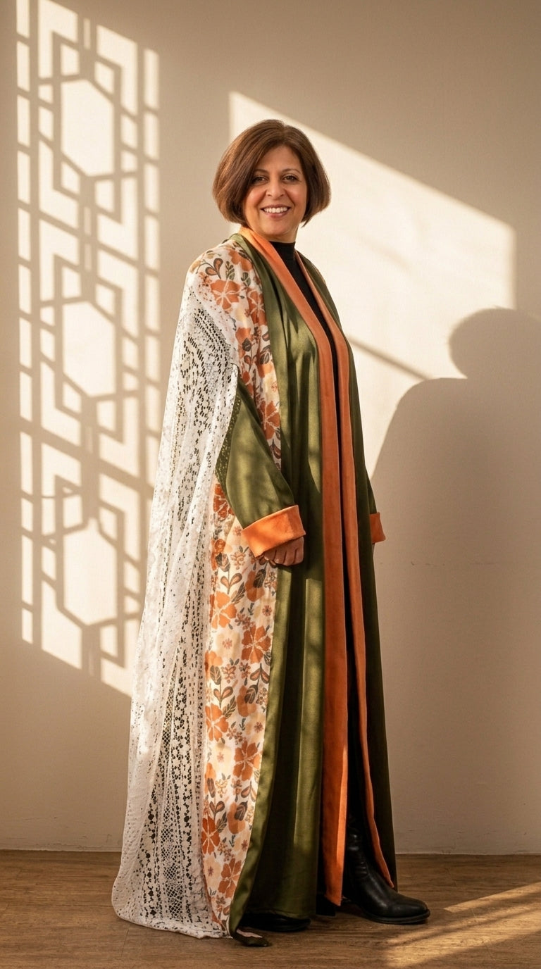 The Artisan Abaya: Velvet, Tulle