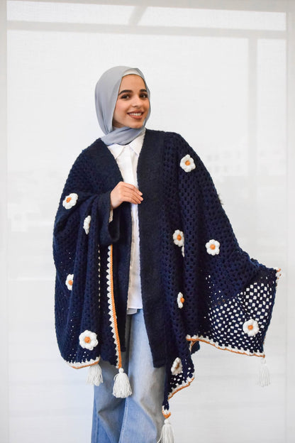 The Eman Collection: Artisan Boucle & Crochet Cardigan