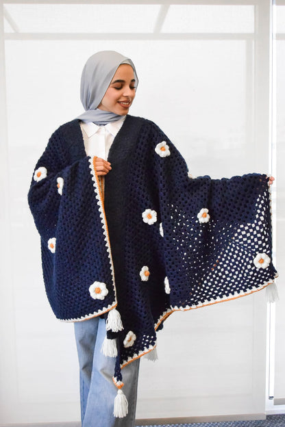 The Eman Collection: Artisan Boucle & Crochet Cardigan