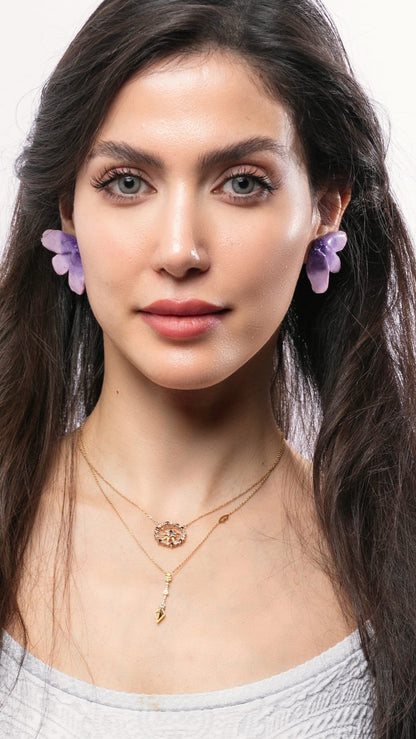Cyclamen flower Earring
