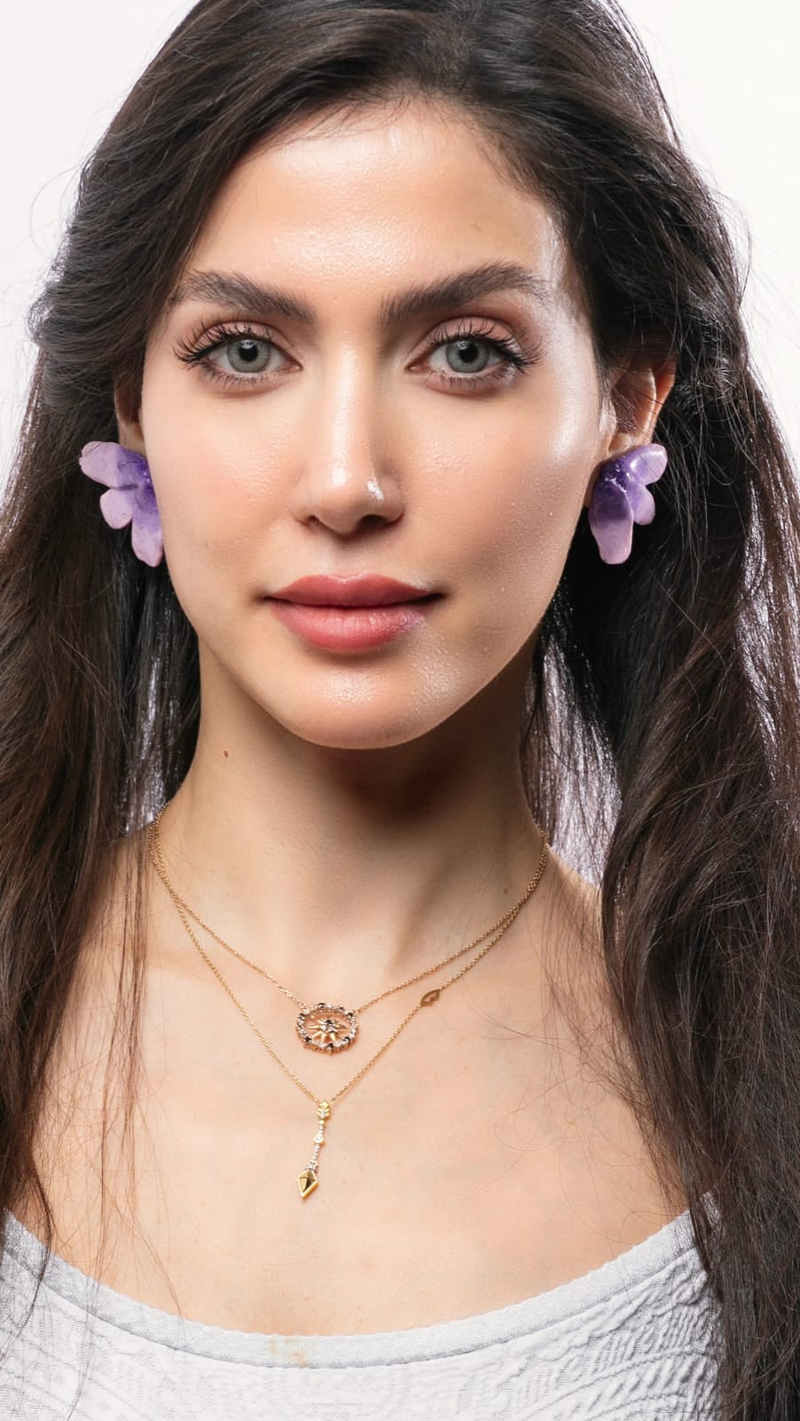 Cyclamen flower Earring