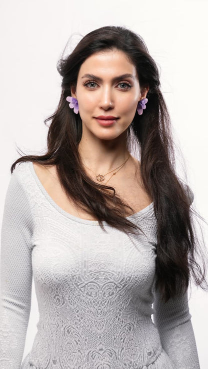 Cyclamen flower Earring