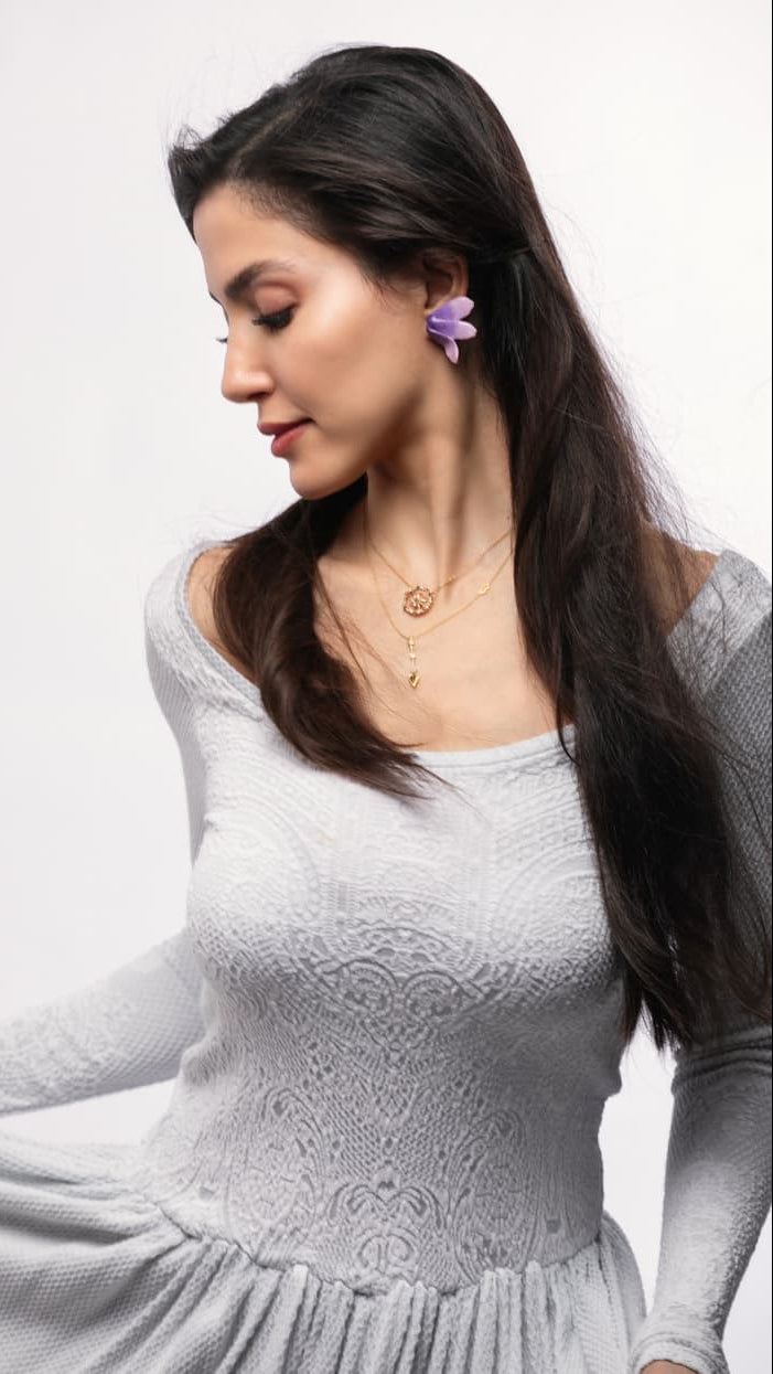 Cyclamen flower Earring