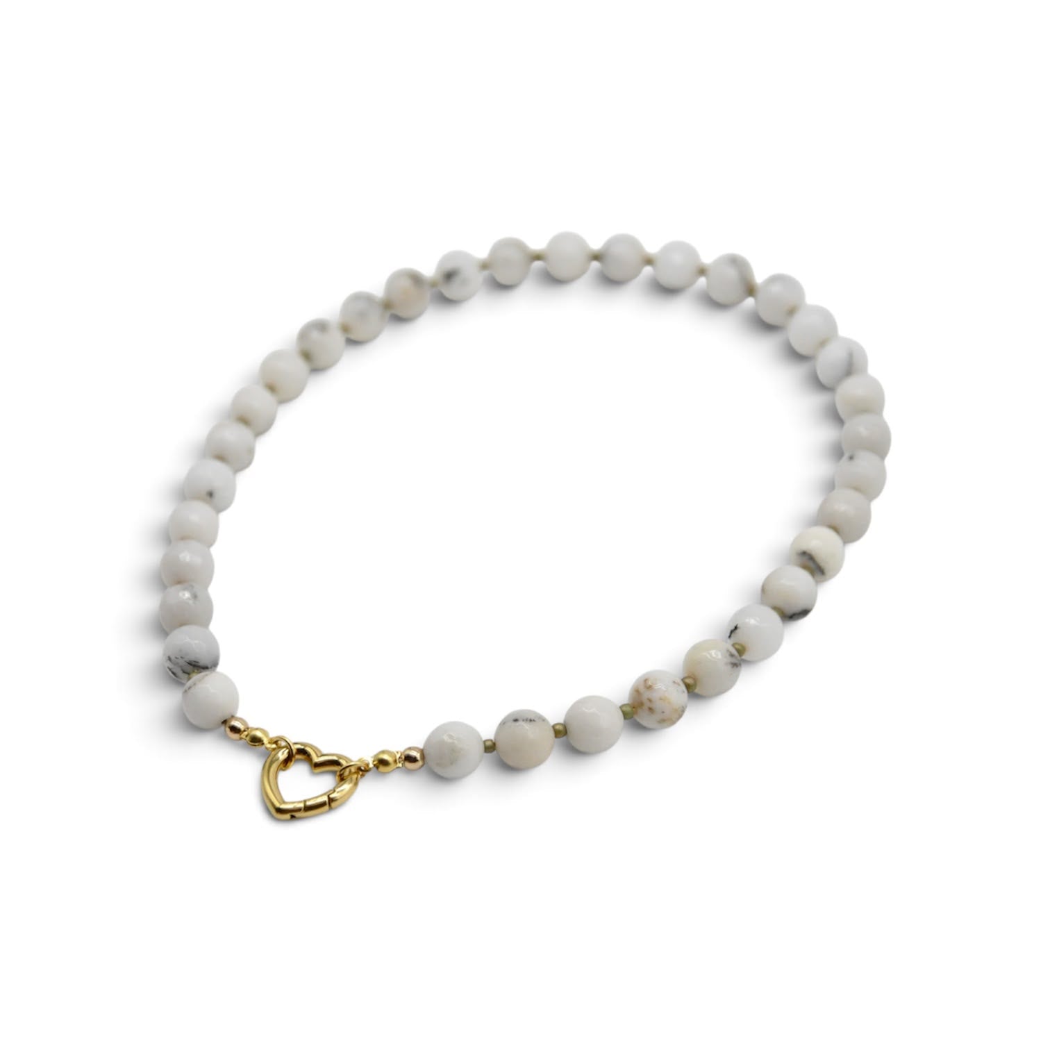 Women’s Natural Agate  Stone Beaded Necklace