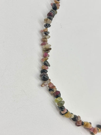 Women's Choker with Tourmaline Stone Beads
