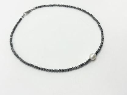 Women's Grey Hematite Beaded Necklace
