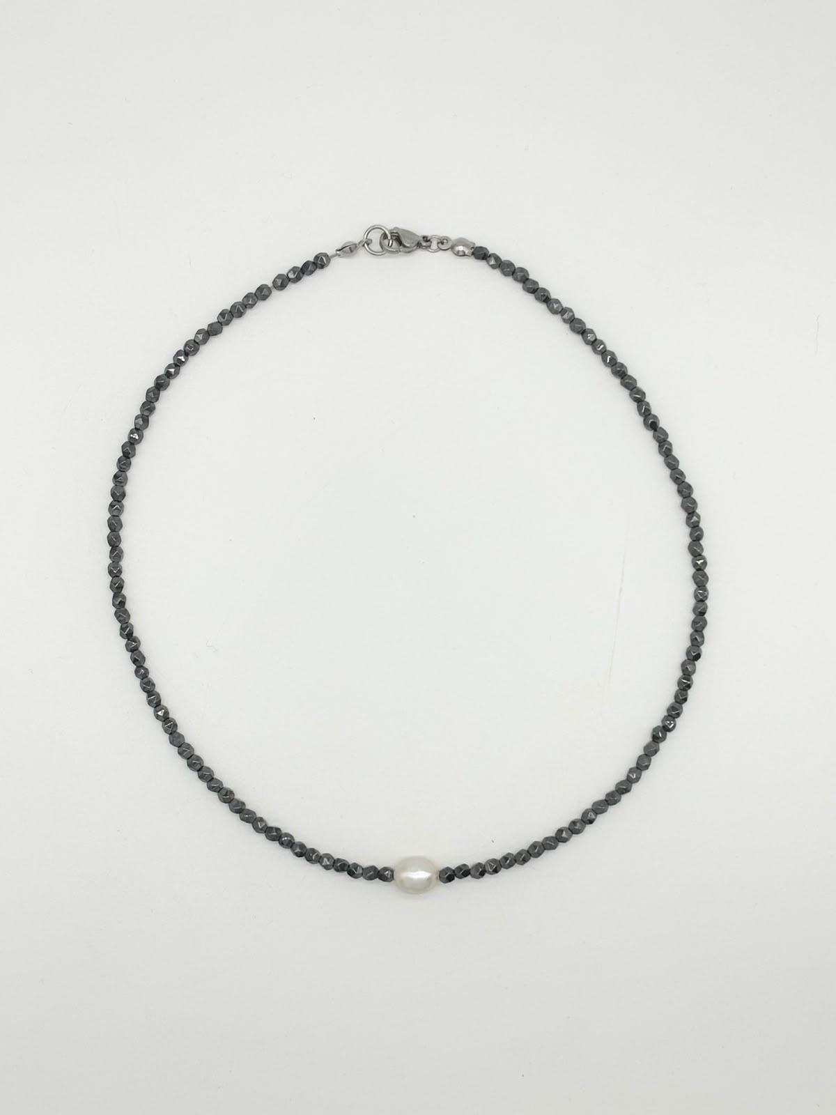 Women's Grey Hematite Beaded Necklace