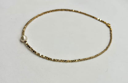 Women's Golden Hematite Beaded Necklace