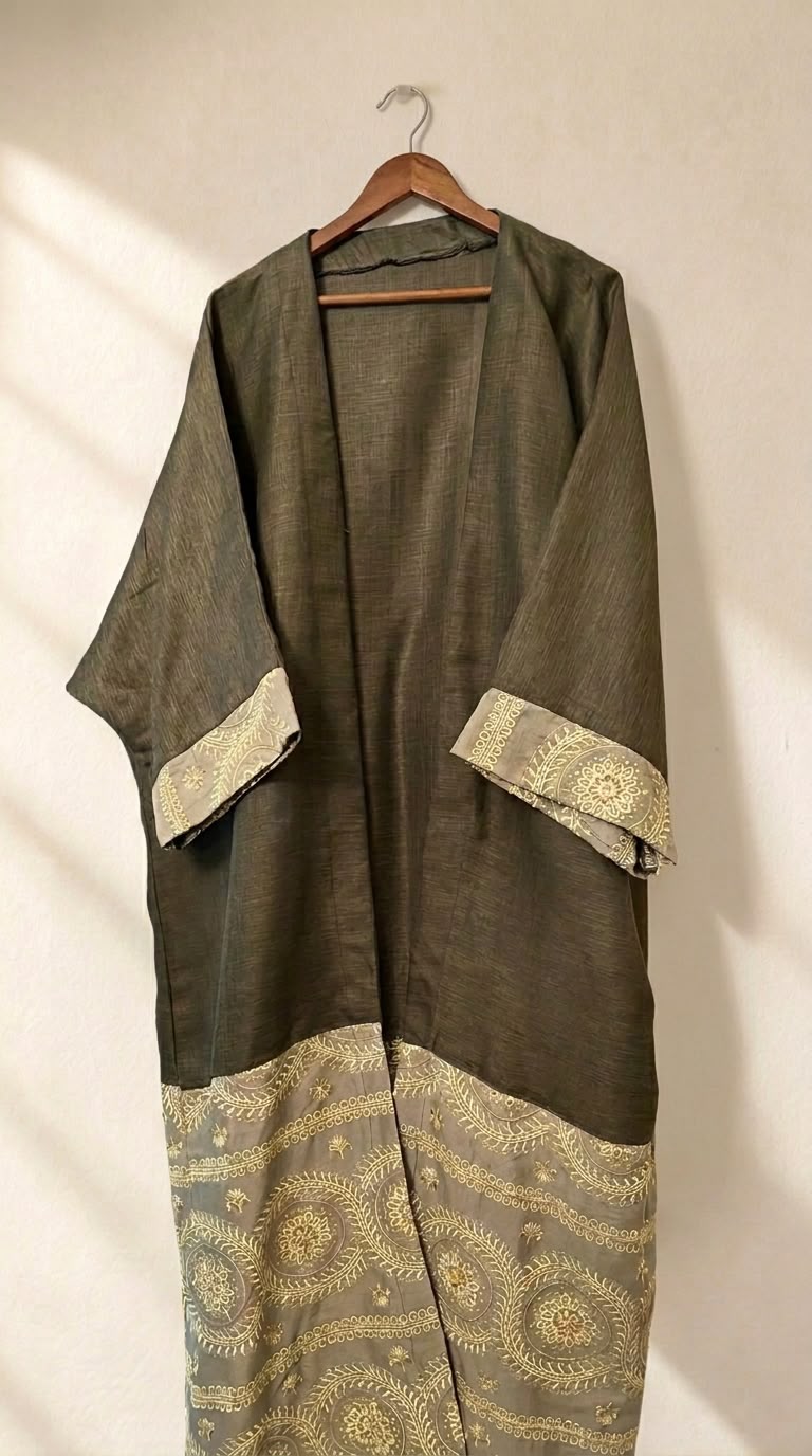 Olive Embroidered Abaya
