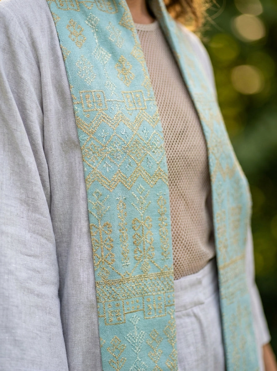 Floral Embroidered Sheer Mesh cardigan