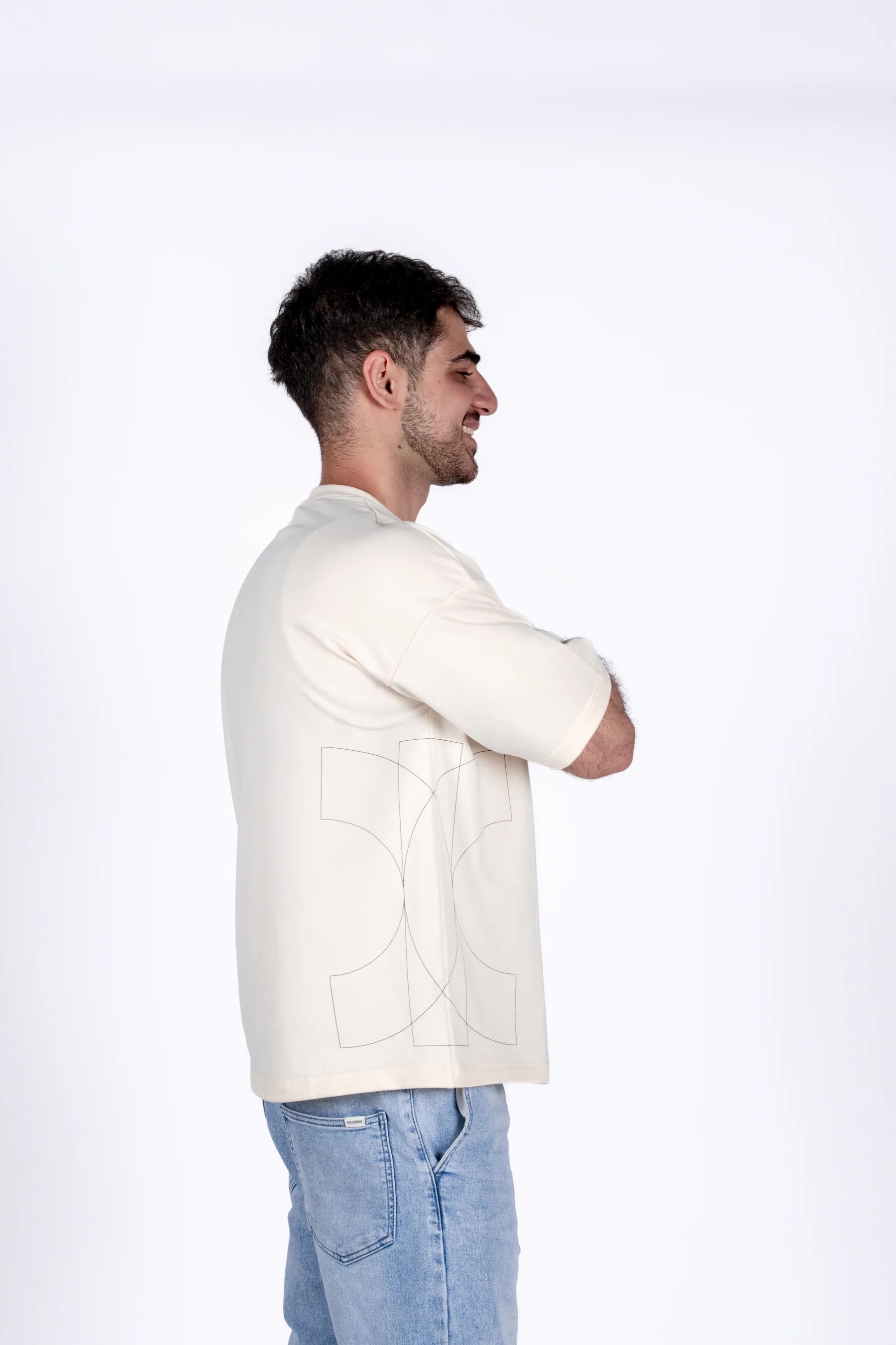 Oversized "Dancing With The Waves" Creamy Unisex T-Shirt