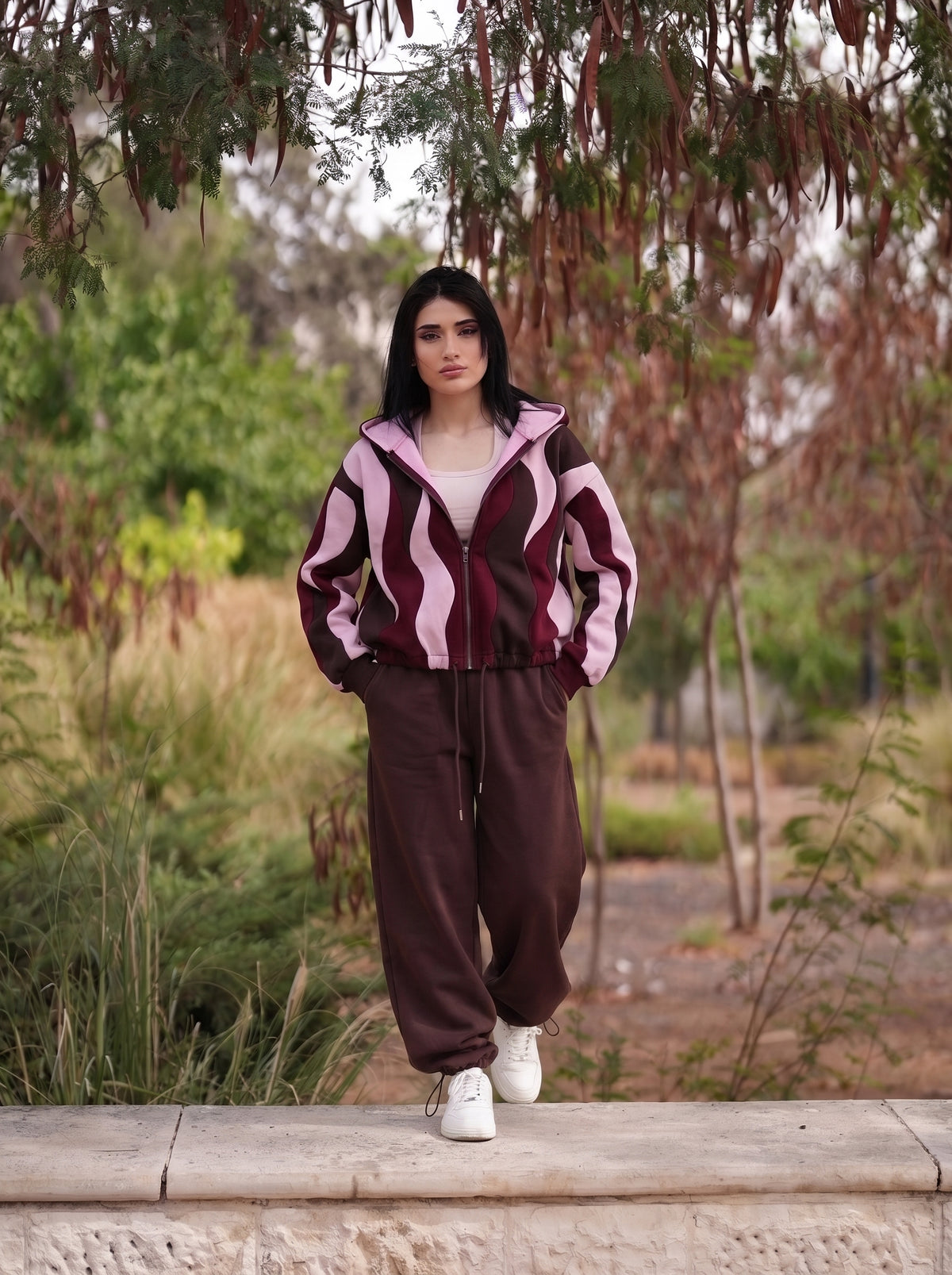 MOG Switcher in Cherry Cola, worn