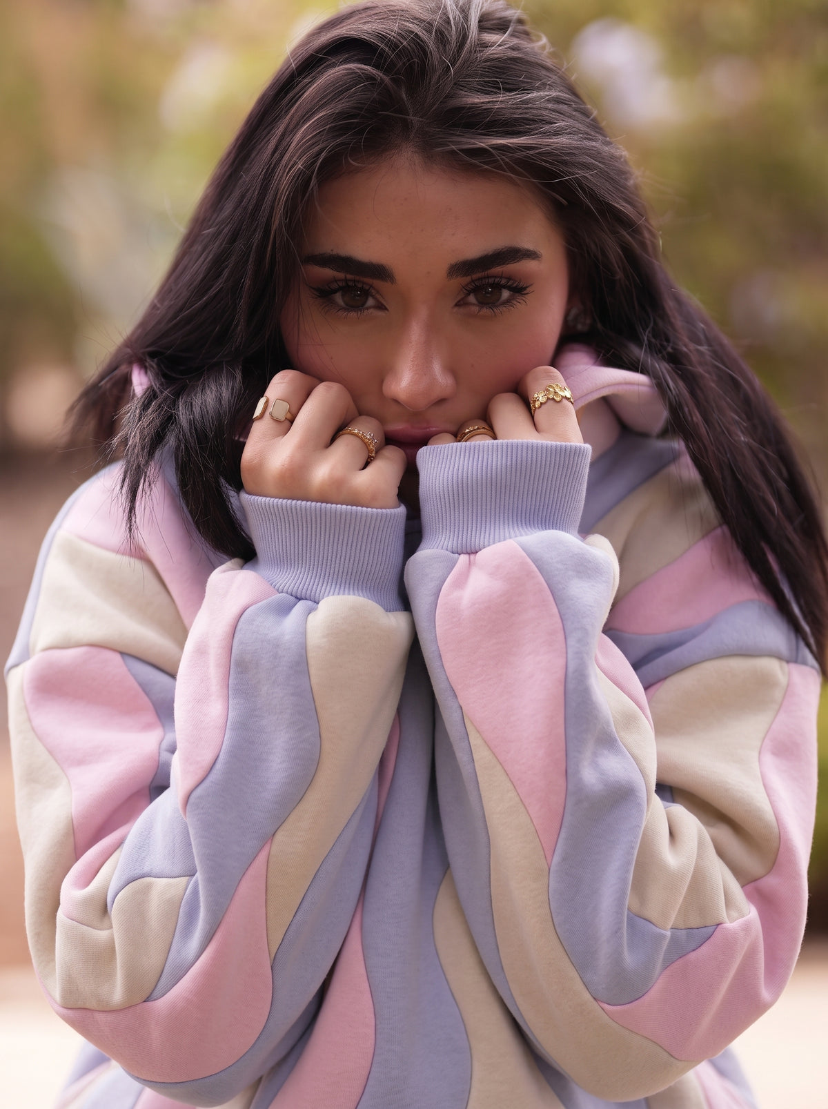 MOG Hoodie in Cotton Cloud, worn