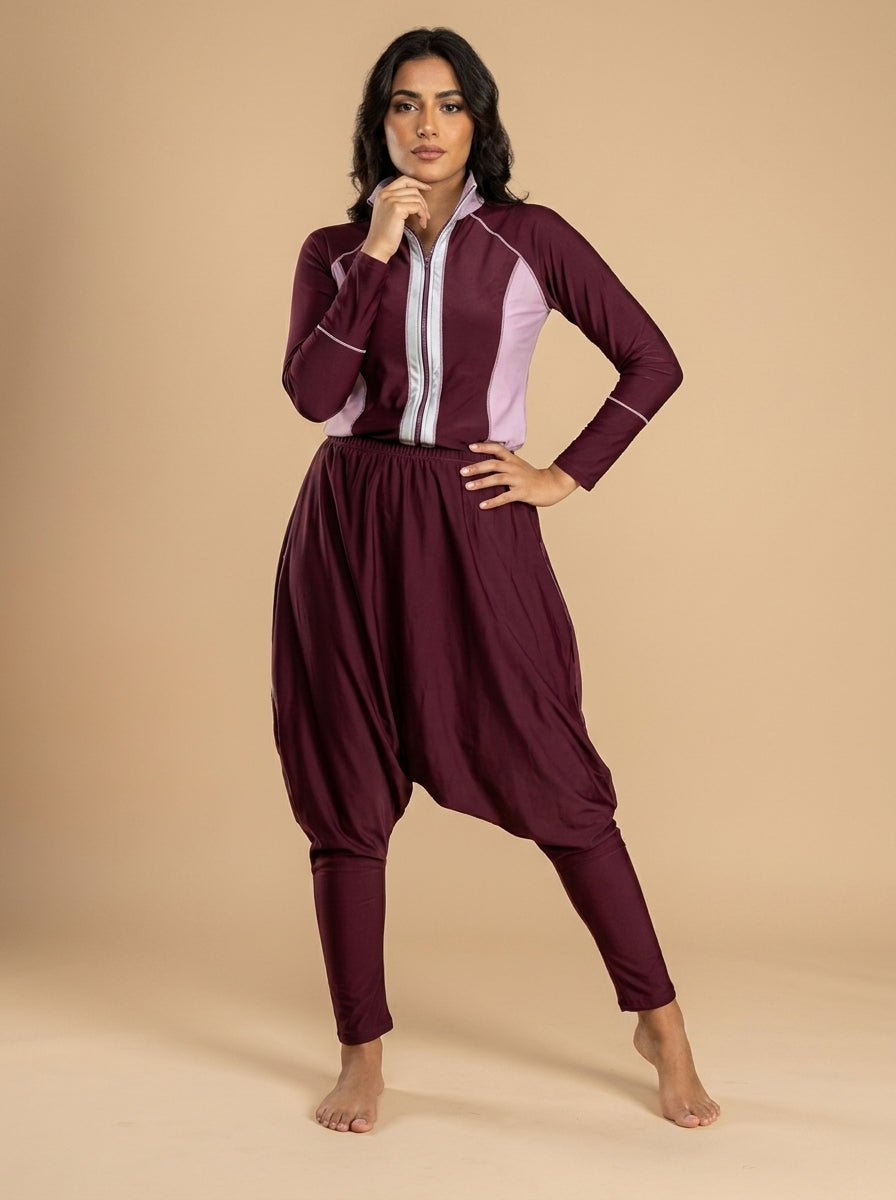Burkini Modest Swimsuit with Matching Hijab