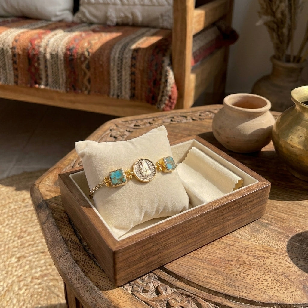 Turquoise Square Bracelet