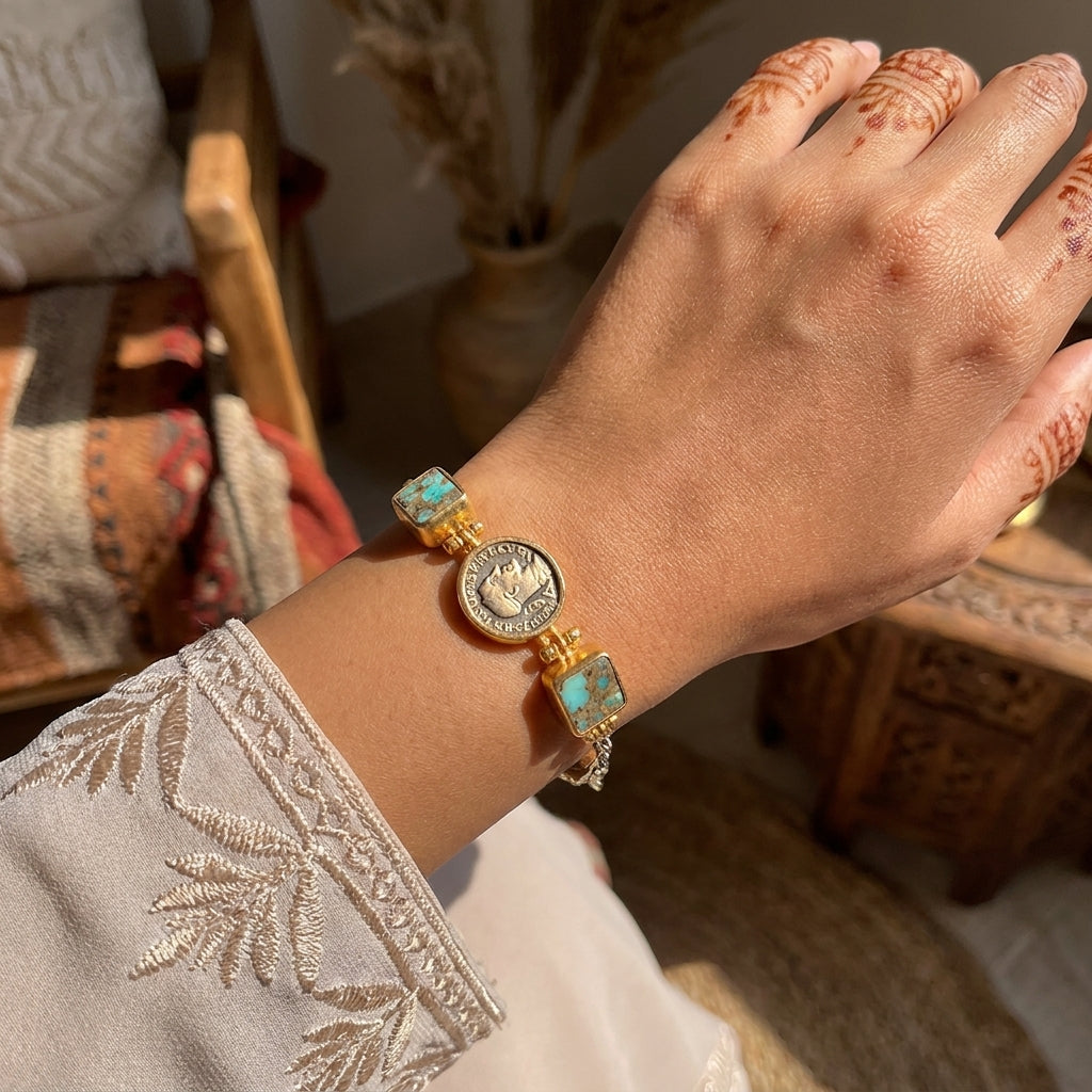 Turquoise Square Bracelet
