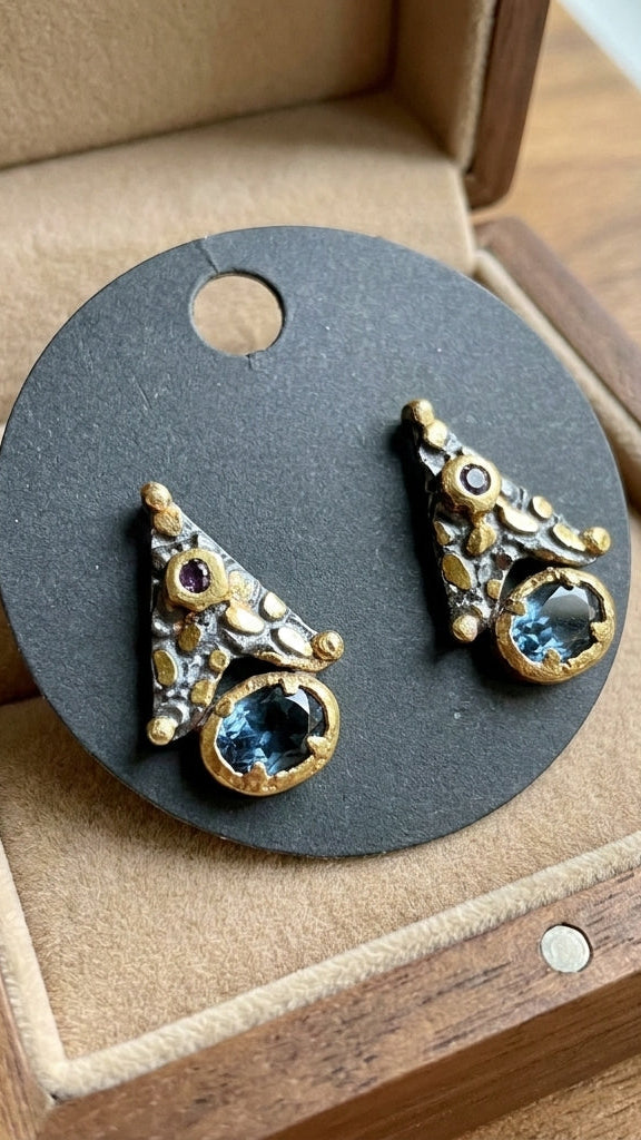 Antique-Inspired Textured  Earrings