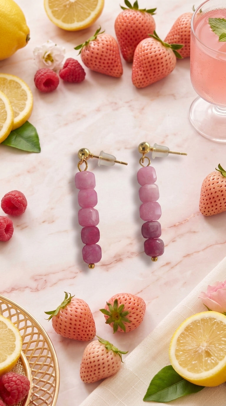 Pink Ombre Beaded Earrings – The Pink Lemonade Collection