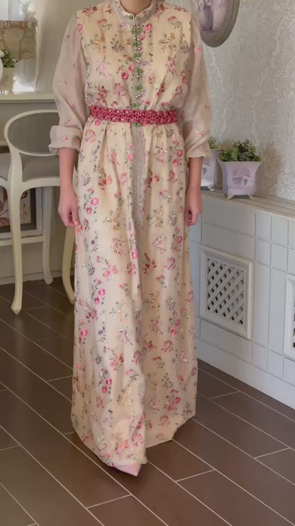 Indian Cotton Embroidered Kaftan