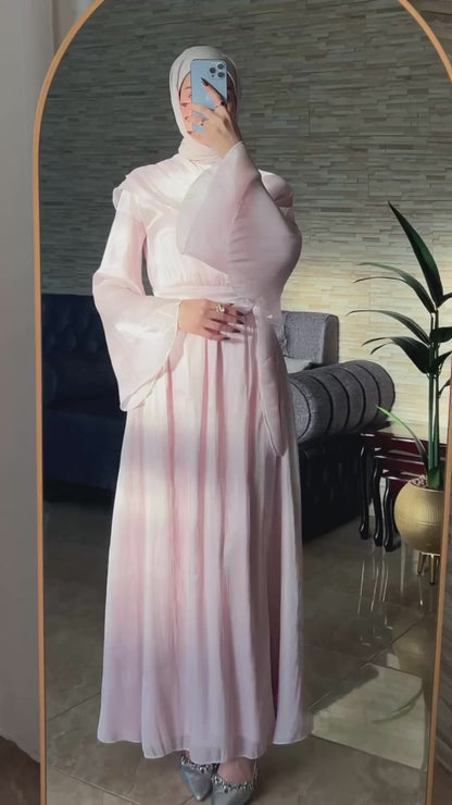 Wrap Ruffle Dress – Blush Pink