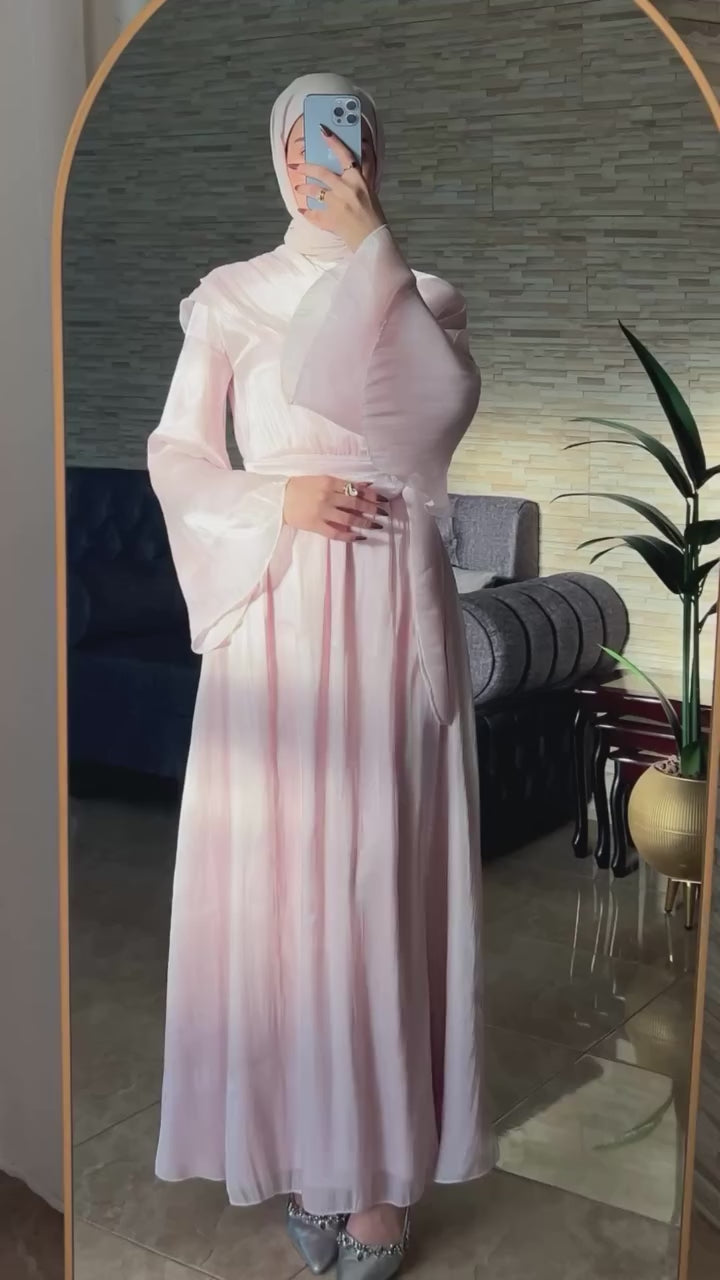 Wrap Ruffle Dress – Blush Pink