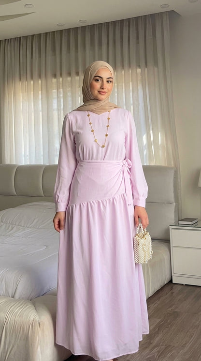 Chic Ruffled Modest Dress