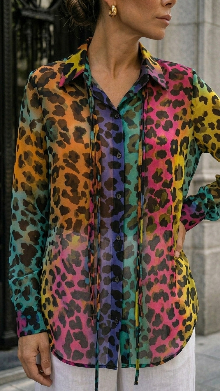 Multicolor Chiffon Shirt